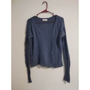 HOLLISTER Co. Women’s V-Neck Light Weight Sweater Long Sleeve Blue | Size M / L‎